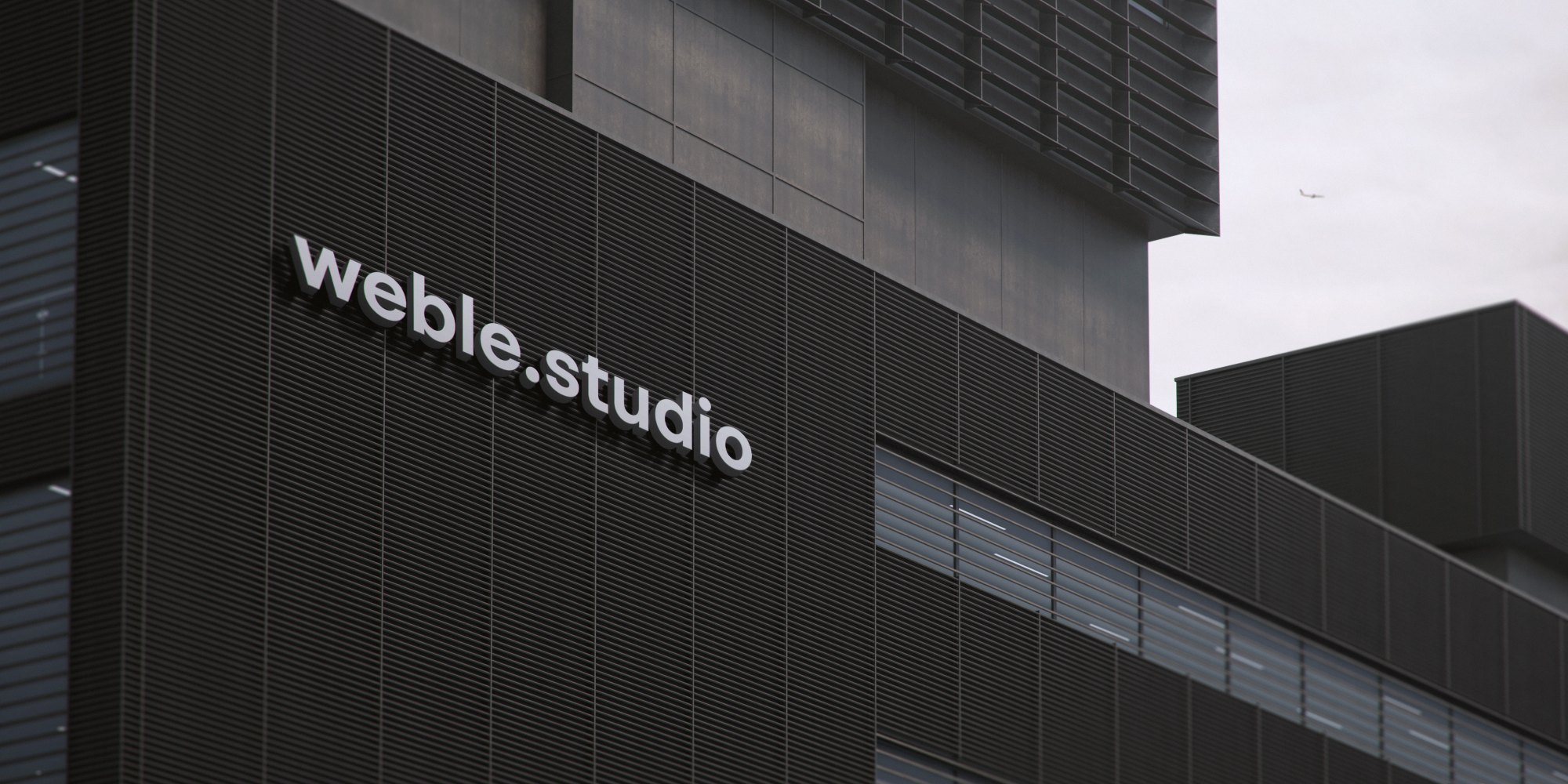 Weble Studio conceptual sign representing modern web design and development agency