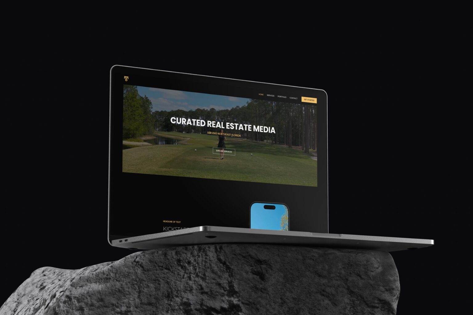 Keystone Media – real estate marketing website mockup crafted by Weble Studio