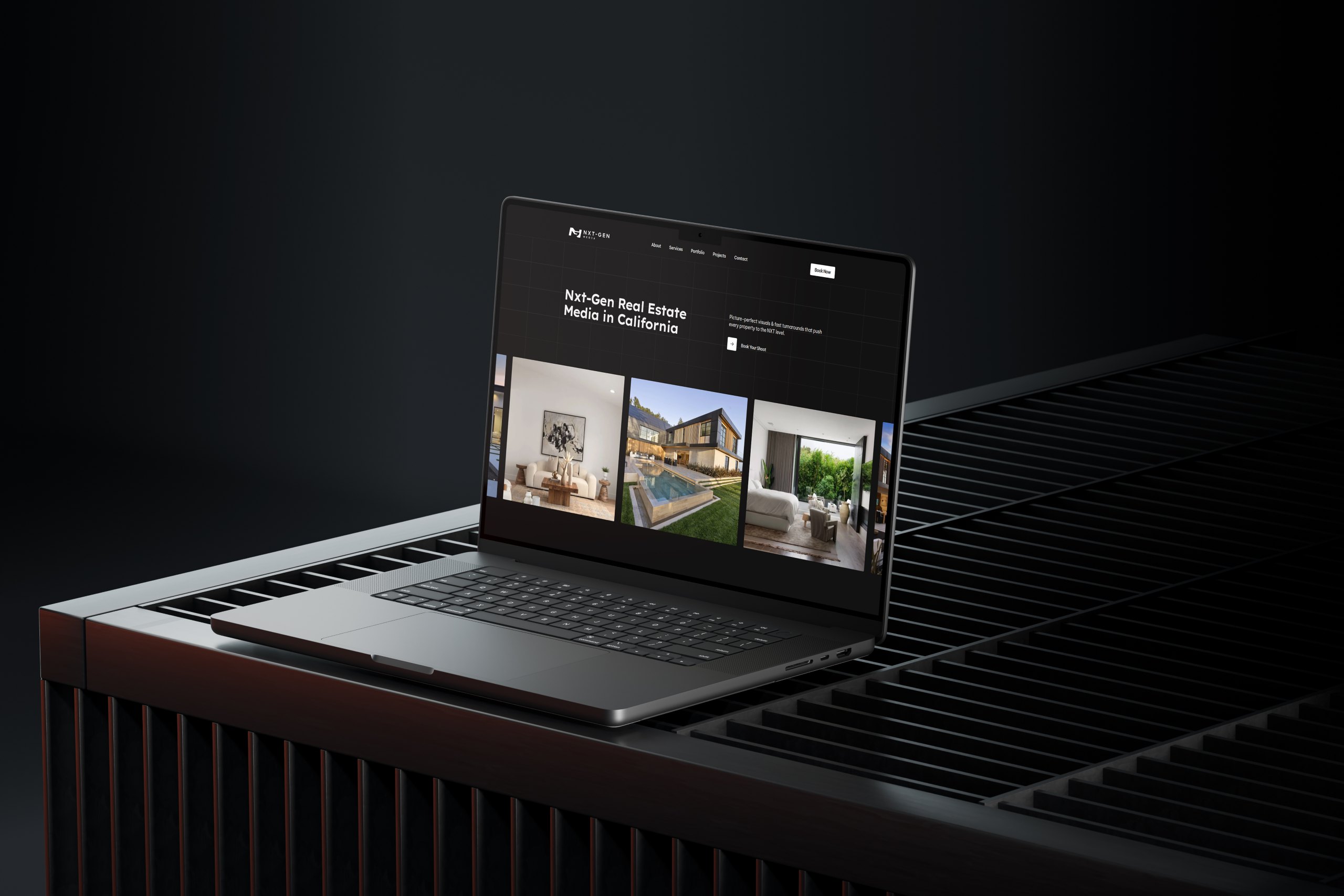 Nxt-Gen Media – real estate media website design mockup by Weble Studio