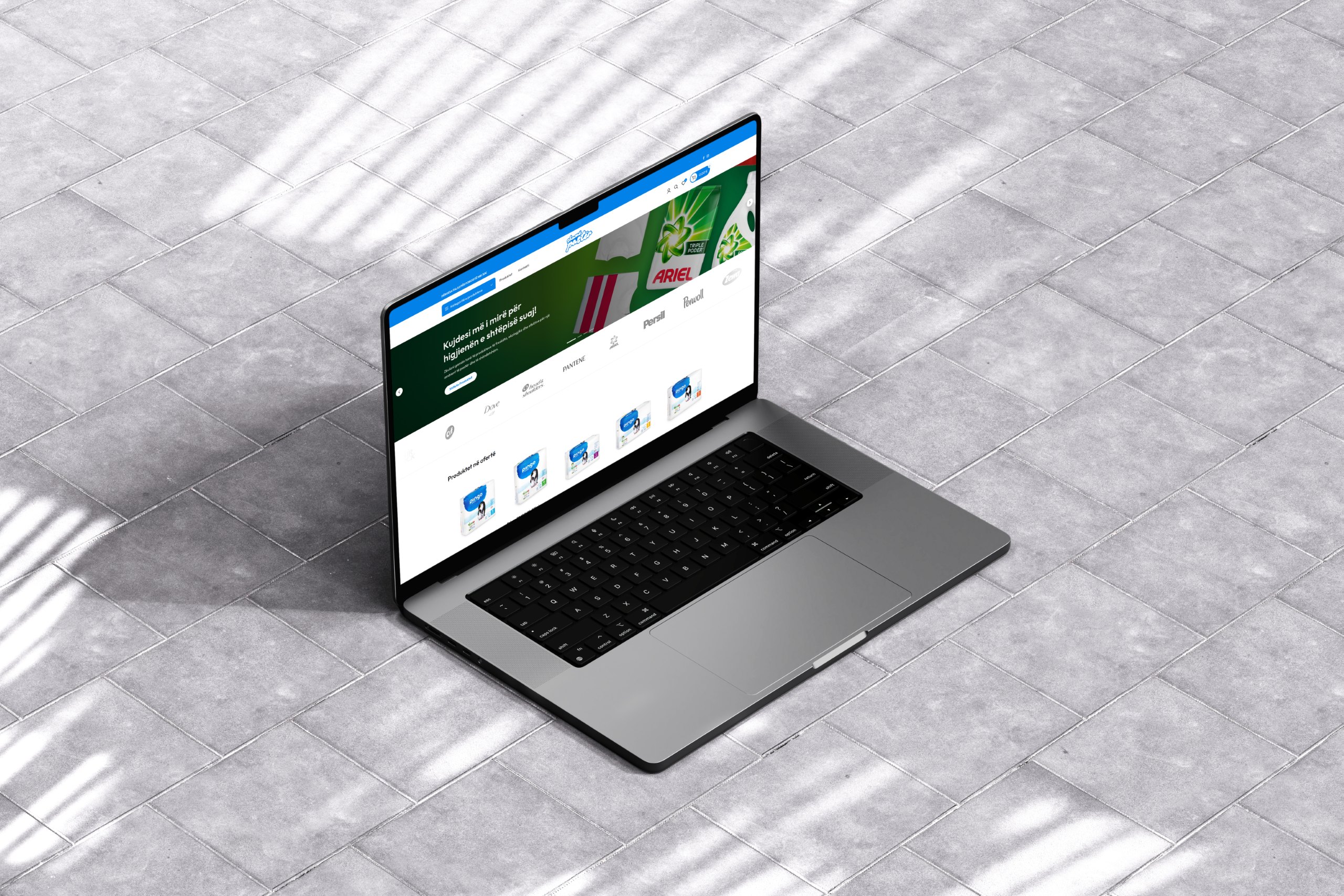 Shumë Pastër – eCommerce website mockup for home hygiene brand by Weble Studio